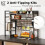 Costway Desk Shelf 4 Tier Desktop Display Rack with Metal Grid Panel 9