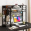 Costway Desk Shelf 4 Tier Desktop Display Rack with Metal Grid Panel 7