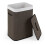 Costway Bamboo Laundry Basket with Lid 72L Black Clothes Hamper Removable 2