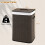 Costway Bamboo Laundry Basket with Lid 72L Black Clothes Hamper Removable 3