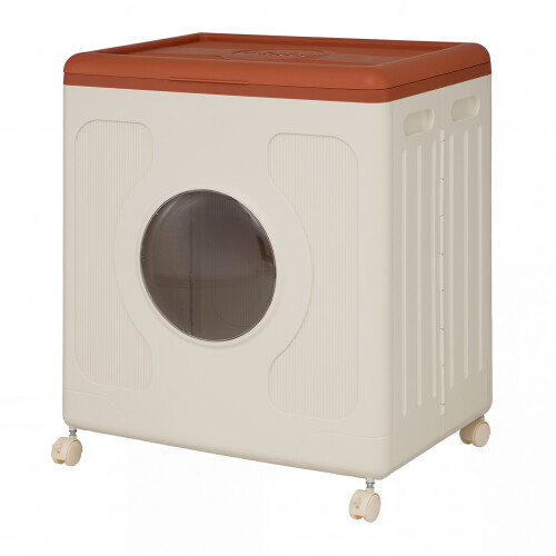Costway Clothes Storage Box with Lid and Wheels