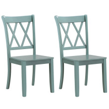 Set of 2 Dining Chairs Wooden Kitchen Side Chair Armless Chairs with