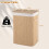 Costway Bamboo Laundry Basket with Lid 72L Natural Clothes Hamper Removable 3