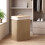 Costway Bamboo Laundry Basket with Lid 72L Natural Clothes Hamper Removable 4