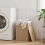 Costway Bamboo Laundry Basket with Lid 72L Natural Clothes Hamper Removable 5