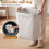 Costway Bamboo Laundry Basket with Lid 72L Natural Clothes Hamper Removable 8