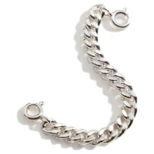 Corrente Conectora de Prata Esterlina 925 para Reparo de Joias, Extensor de Colar e Acessórios para Pingentes (4 mm X 7 cm)