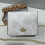 (White) Retro printed flap small square bag thin chain shoulder strap 1