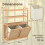 Costway Bamboo Double Tilt Out Laundry Hamper with 3 Shelves With 2 Removable 3
