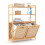 Costway Bamboo Double Tilt Out Laundry Hamper with 3 Shelves With 2 Removable 4