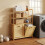 Costway Bamboo Double Tilt Out Laundry Hamper with 3 Shelves With 2 Removable 6