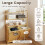 Costway Bamboo Double Tilt Out Laundry Hamper with 3 Shelves With 2 Removable 10