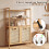 Costway Bamboo Double Tilt Out Laundry Hamper with 3 Shelves With 2 Removable 11