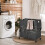 Costway 110L 2 Section Laundry Hamper with Lid 6