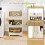 Costway 4 Tier Rolling Laundry Basket Plastic Storage Cart with Wheels 5