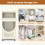 Costway 3 Tier Laundry Cart Folding Laundry Hamper with Lockable Wheels 10