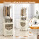 Costway 3 Tier Laundry Cart Folding Laundry Hamper with Hanging Bar 8
