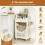 Costway 3 Tier Laundry Cart Folding Laundry Hamper with Lockable Wheels 7