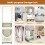 Costway 3 Tier Laundry Cart Folding Laundry Hamper with Hanging Bar 10