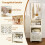 Costway 3 Tier Laundry Cart Folding Laundry Hamper with Hanging Bar 11