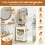 Costway 3 Tier Laundry Cart Folding Laundry Hamper with Hanging Bar 7