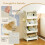 Costway 5 Tier Rolling Laundry Basket Plastic Storage Cart with Wheels 8