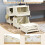 Costway 3 Tier Rolling Laundry Basket Plastic Storage Cart with Wheels 6
