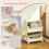Costway 3 Tier Rolling Laundry Basket Plastic Storage Cart with Wheels 8