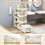 Costway 5 Tier Rolling Laundry Basket Plastic Storage Cart with Wheels 6