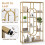 Costway Tall 5 Tier Bookcase with Metal Frame Oval Design Open Storage Shelves 7