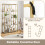 Costway Tall 5 Tier Bookcase with Metal Frame Oval Design Open Storage Shelves 9
