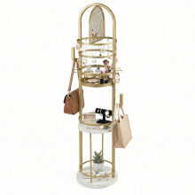 Jewelry Organizer Stand 360 Rotating Floor Jewelry Storage Rack
