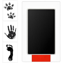 ZORTVUL Baby Hand and Footprint Ink Pad, Safe Washable Stamp Kit for Newborns, Black