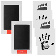Baby Handprint and Footprint Kit, 2 Pack Clean Touch Ink Pad Set for Newborns, Pets, Family Keepsake Gift