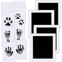 (4 PACKS) Zemiu Baby Hand and Footprint Inkless Kit, 4 Reusable Oversized Ink Pads 11x13cm, Safe for Newborns 0-6 Months, Pet Paw Print Keepsake Set