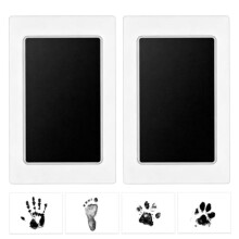 Baby Hand and Footprint Kit, 4 Pcs Inkless Print Set, Pet Paw Print Pad, Jet Black
