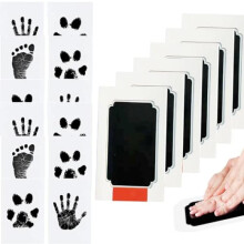Baby Hand and Footprint Kit, 6Pcs Clean Touch Ink Pad Set, No Contact Ink Print Keepsake for Baby Shower Personalized Gift