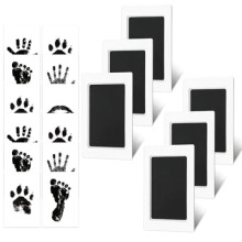 Inkless Baby Hand and Footprint Kit, 6 Pcs Paw Print Stamp Set for Babies & Dogs, Newborn Keepsake Gift 0-6 Months