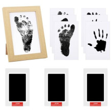 Baby Hand and Footprint Kit, 10-Piece Clean Touch Ink Pad Set for Newborns, No Ink Contact with Skin, Also for Dogs and Cats