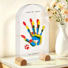 (1 stück (5er Pack)) TOGOU2S Family Handprint Kit for 5, Non-Toxic Baby Hand and Footprint Set, Newborn Keepsake Craft Gift