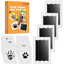 (3 pcs, Schwarz) 4 Pcs Baby Hand and Footprint Kit, Clean Touch Inkless Paw Print Set for Dogs & Cats, Pet Keepsake Gift