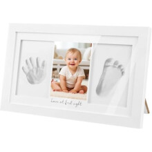 Baby Hand and Footprint Kit - Plaster Casting Set for Newborn Keepsake Picture Frame, Baby Shower Gift for Boys and Girls