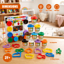 The Magic Toy Shop 22 Pc Creative Kids Modelling Dough Craft Clay Set Boys & Girls Gift Playset