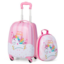 2PCS ABS Kids Luggage Set 12 Backpack 16 Suitcase Girls Travel