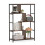 Costway Vintage Open Storage Shelving Unit with Metal Frame for Home Office 1