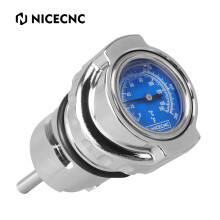 NICECNC Ölmessstab mit Thermometer für Harley Sportster, Chrom, Aluminium, 0–150 C