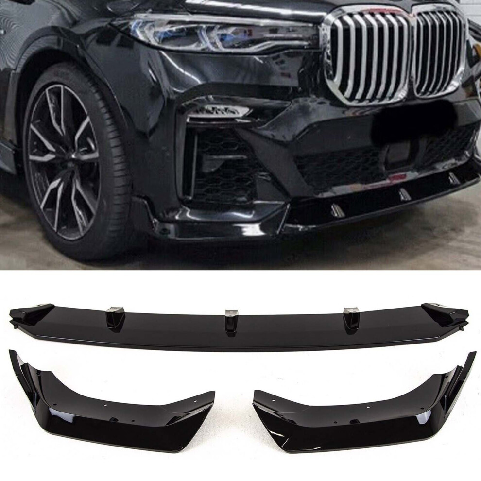 2019-2022 Gloss Black Front Bumper Lip Spoiler Splitter For BMW X7 G07 - Image 4