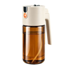 Oil Bottle Spray-Pour Dual-Purpose Bottle Food Grade Non-Drip Leak-Proof Condiment Oil Container 600ml