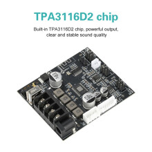 Módulo Amplificador para Sistema de Audio con Micrófono con Cable 12-24V 502T TPA3116D2 de Doble Canal 50W X 2
