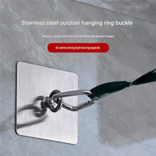 10 Pack Heavy Duty Stainless Steel Ceiling Hooks - No Drill Adhesive Hangers for Lanterns, Plants, Hammocks, Lights